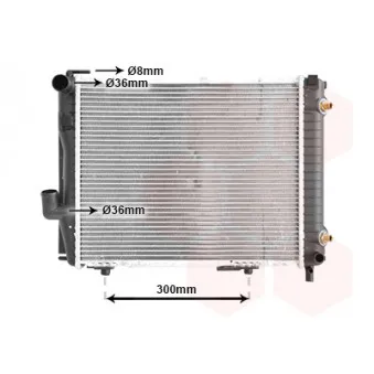 Radiateur, refroidissement du moteur VAN WEZEL 30002069