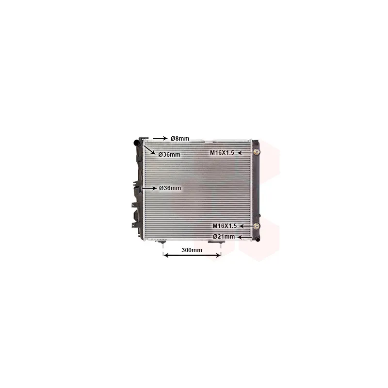 Radiateur, refroidissement du moteur VAN WEZEL 30002072