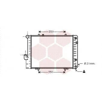 Radiateur, refroidissement du moteur VAN WEZEL 30002096