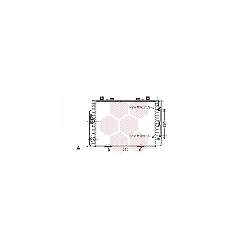 Radiateur, refroidissement du moteur VAN WEZEL 30002132