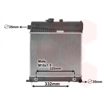 Radiateur, refroidissement du moteur VAN WEZEL 30002150