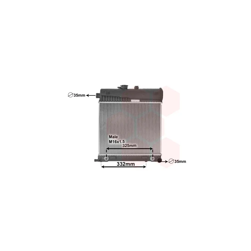 Radiateur, refroidissement du moteur VAN WEZEL 30002150