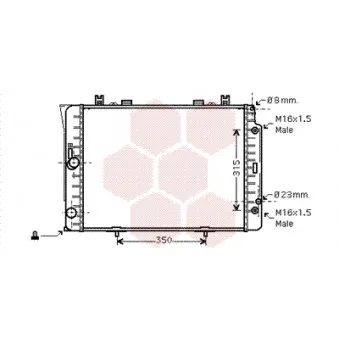 Radiateur, refroidissement du moteur VAN WEZEL