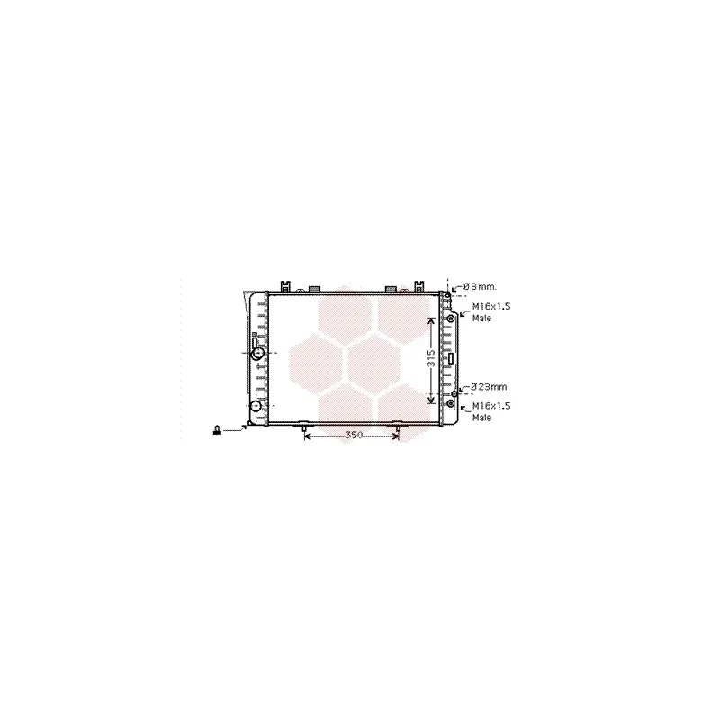 Radiateur, refroidissement du moteur VAN WEZEL 30002151