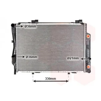 Radiateur, refroidissement du moteur VAN WEZEL 30002173