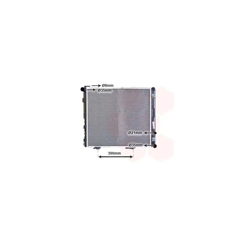 Radiateur, refroidissement du moteur VAN WEZEL 30002178