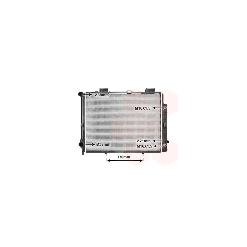 Radiateur, refroidissement du moteur VAN WEZEL 30002190