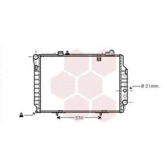 Radiateur, refroidissement du moteur VAN WEZEL 30002203