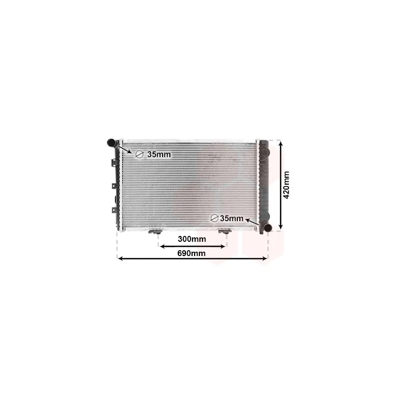 Radiateur, refroidissement du moteur VAN WEZEL 30002211