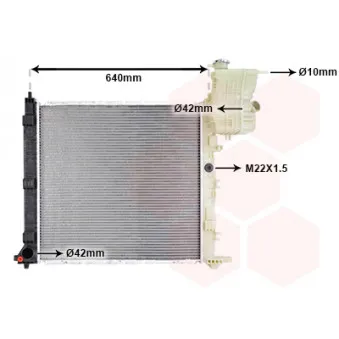 Radiateur, refroidissement du moteur VAN WEZEL 30002213