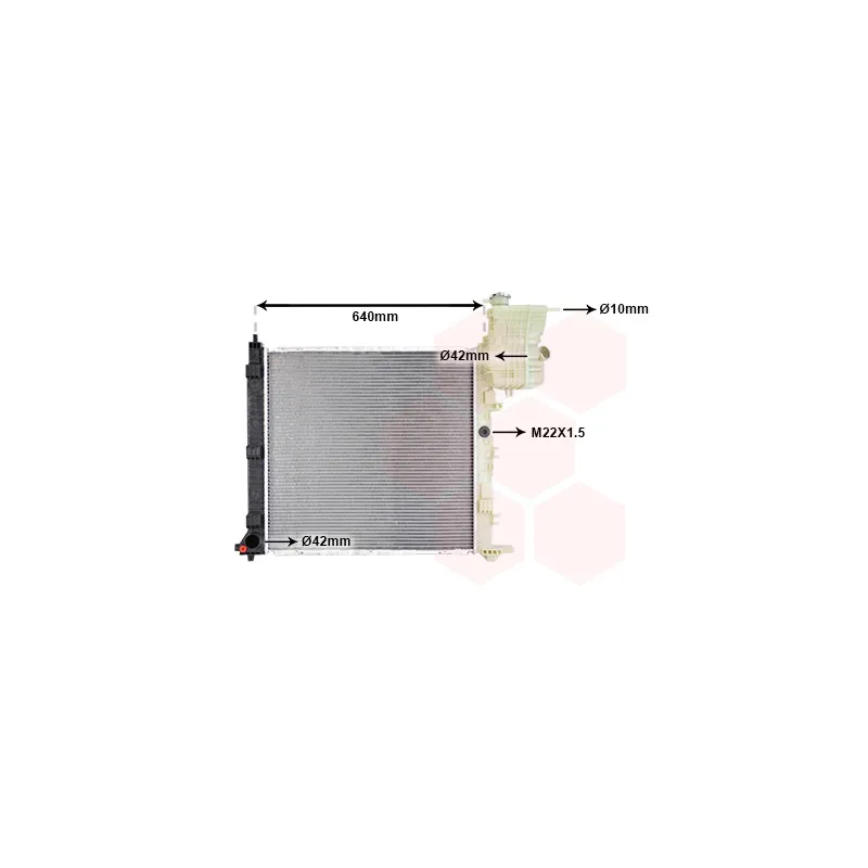 Radiateur, refroidissement du moteur VAN WEZEL 30002213
