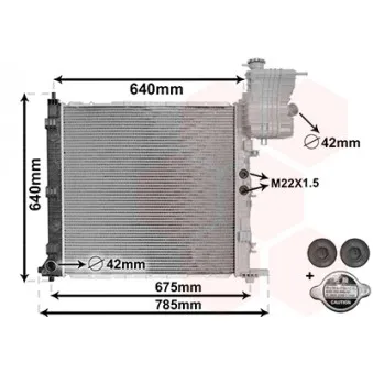 Radiateur, refroidissement du moteur VAN WEZEL