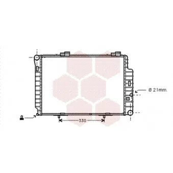Radiateur, refroidissement du moteur VAN WEZEL 30002235