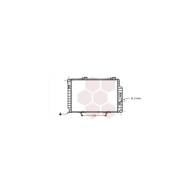 Radiateur, refroidissement du moteur VAN WEZEL 30002235