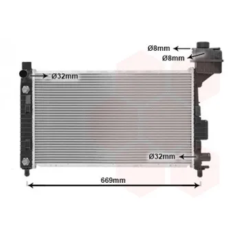 Radiateur, refroidissement du moteur VAN WEZEL 30002248