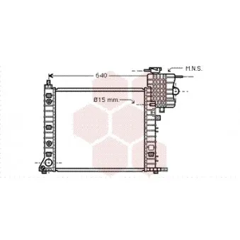 Radiateur, refroidissement du moteur VAN WEZEL 30002265