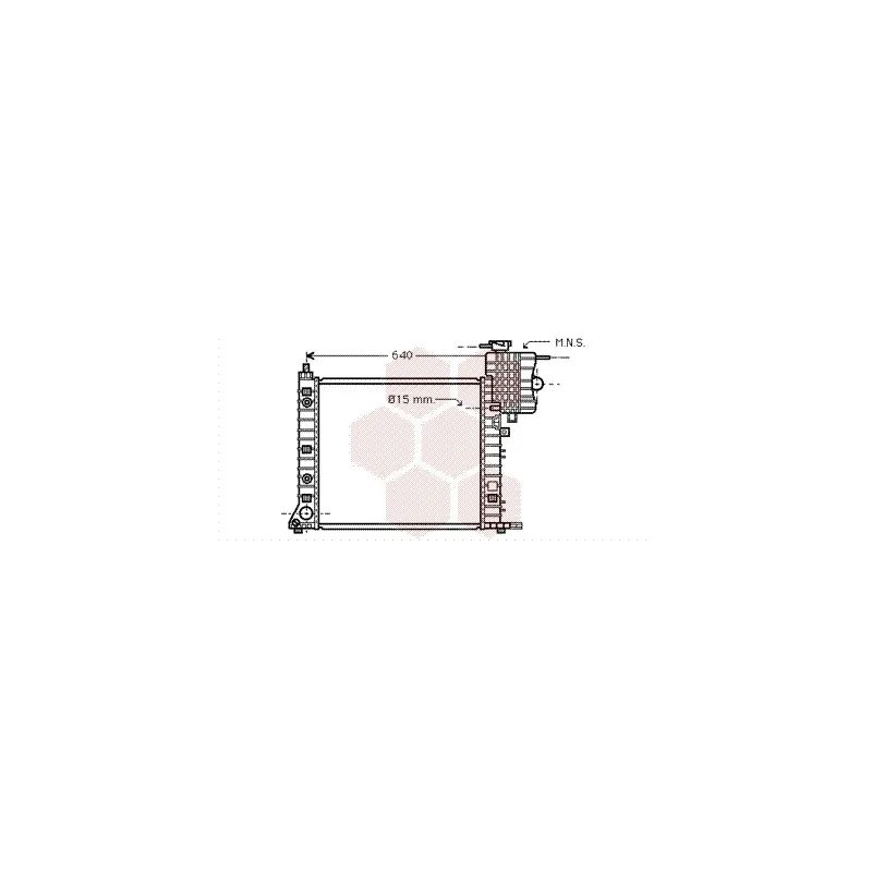 Radiateur, refroidissement du moteur VAN WEZEL 30002265