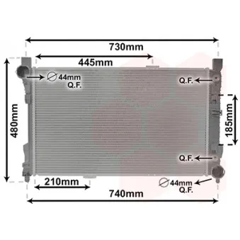 Radiateur, refroidissement du moteur VAN WEZEL 30002286