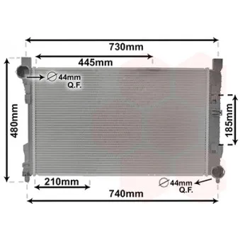 Radiateur, refroidissement du moteur VAN WEZEL 30002288