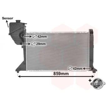 Radiateur, refroidissement du moteur VAN WEZEL 30002300