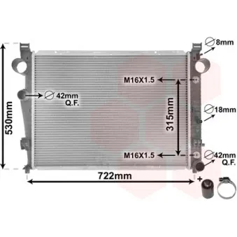 Radiateur, refroidissement du moteur VAN WEZEL