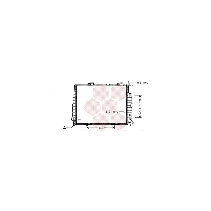 Radiateur, refroidissement du moteur VAN WEZEL 30002304
