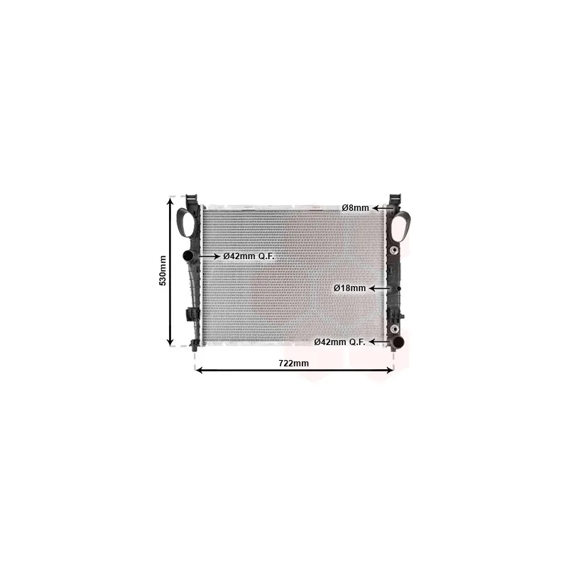 Radiateur, refroidissement du moteur VAN WEZEL 30002306