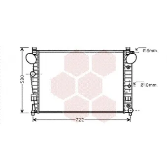 Radiateur, refroidissement du moteur VAN WEZEL 30002308