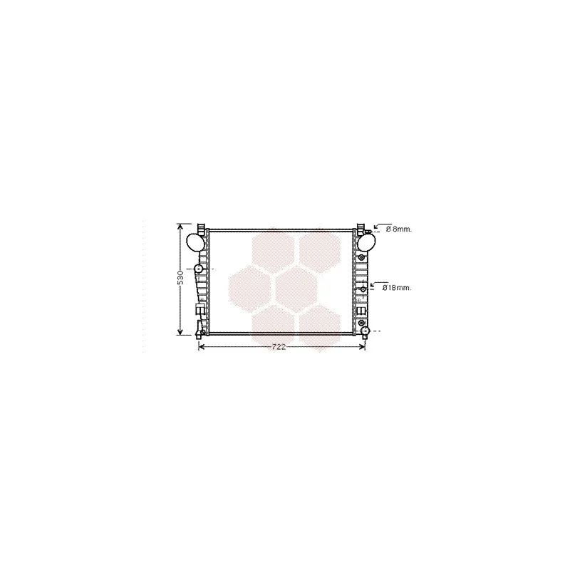 Radiateur, refroidissement du moteur VAN WEZEL 30002308
