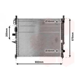 Radiateur, refroidissement du moteur VAN WEZEL 30002331
