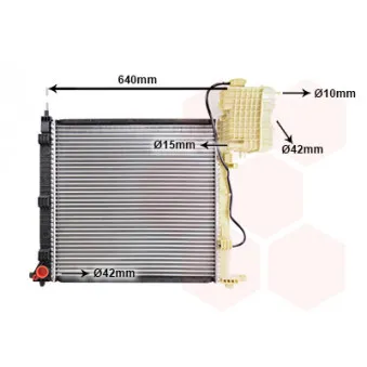 Radiateur, refroidissement du moteur VAN WEZEL 30002336