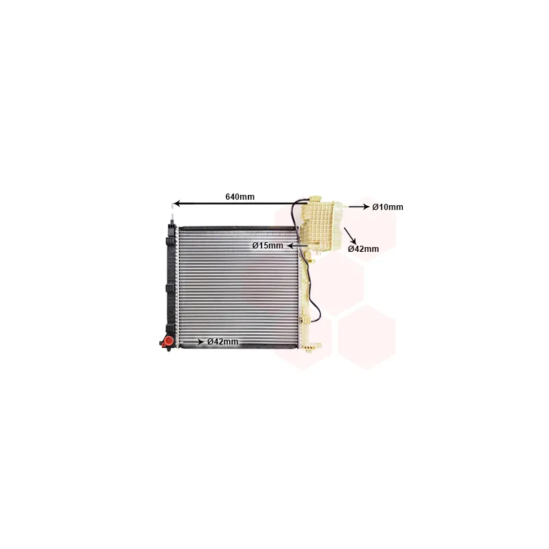 Radiateur, refroidissement du moteur VAN WEZEL 30002336