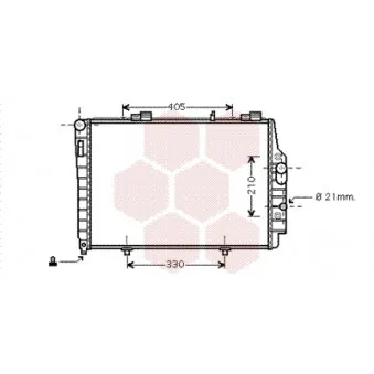 Radiateur, refroidissement du moteur VAN WEZEL 30002337