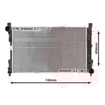 Radiateur, refroidissement du moteur VAN WEZEL 30002339