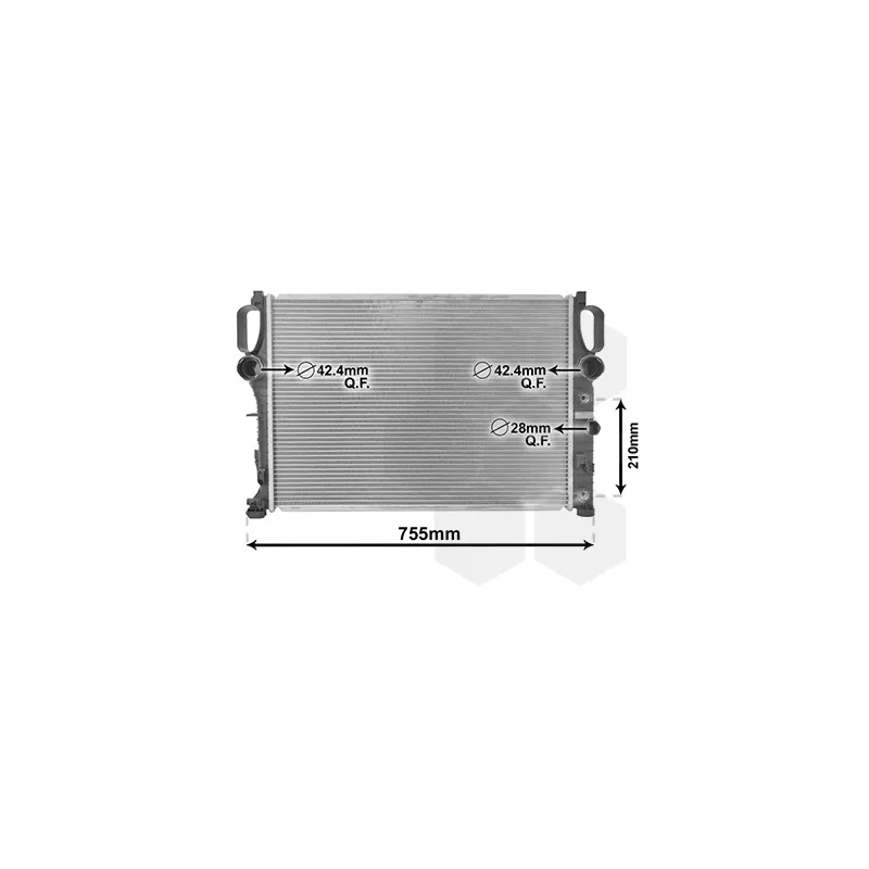 Radiateur, refroidissement du moteur VAN WEZEL 30002341