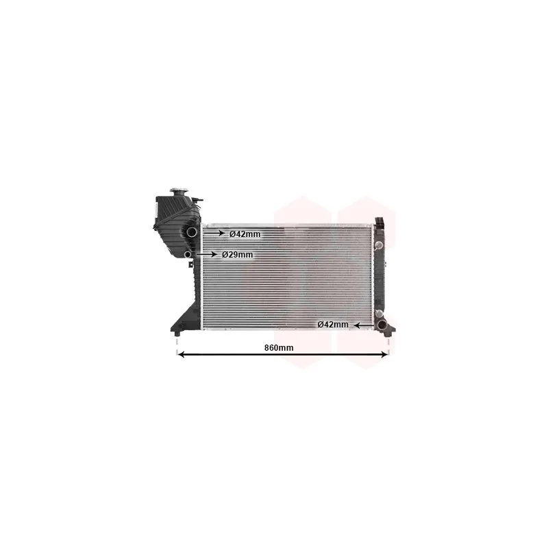 Radiateur, refroidissement du moteur VAN WEZEL 30002343