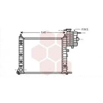 Radiateur, refroidissement du moteur VAN WEZEL 30002350