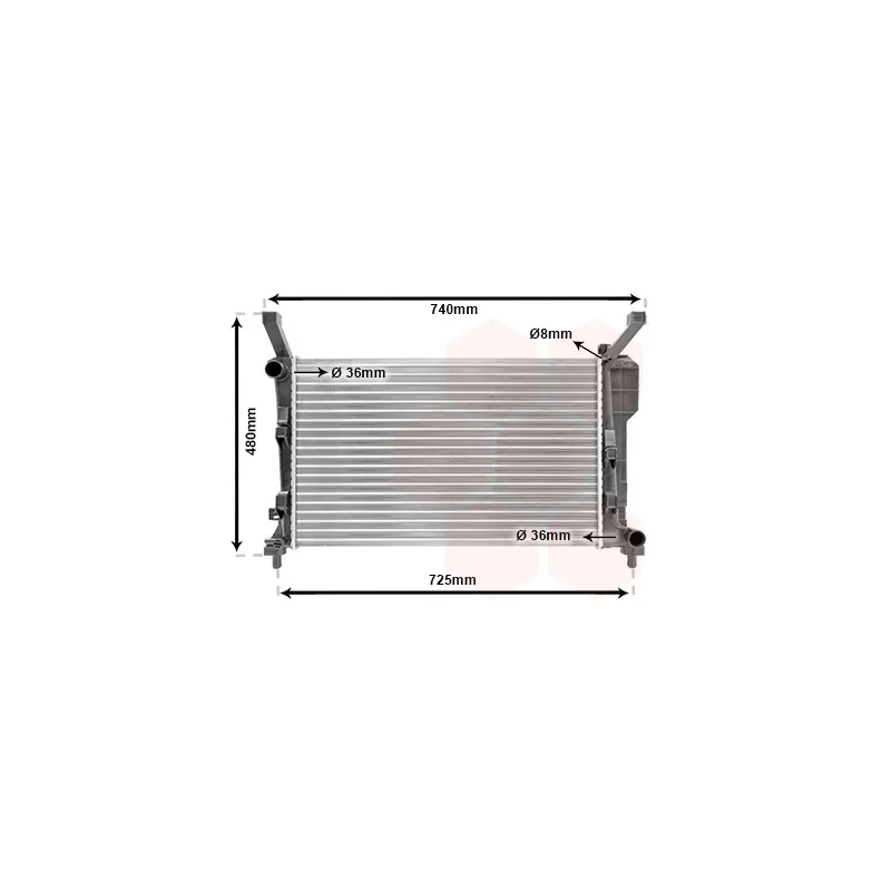 Radiateur, refroidissement du moteur VAN WEZEL 30002363