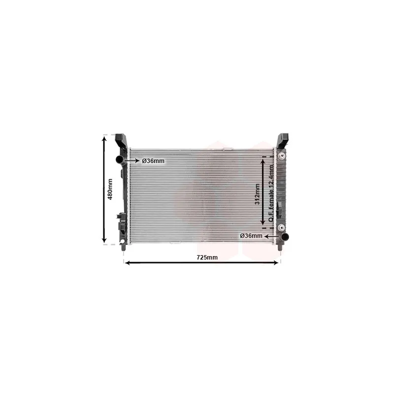 Radiateur, refroidissement du moteur VAN WEZEL 30002364