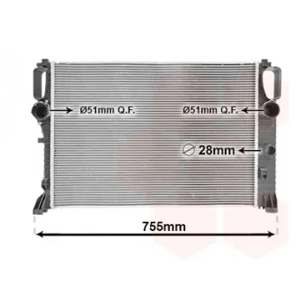 Radiateur, refroidissement du moteur VAN WEZEL 30002394