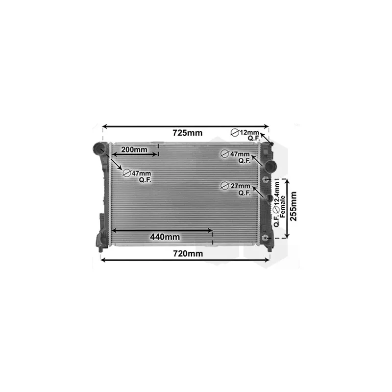 Radiateur, refroidissement du moteur VAN WEZEL 30002452