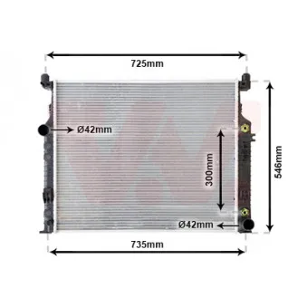 Radiateur, refroidissement du moteur VAN WEZEL 30002458
