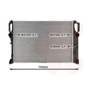 Radiateur, refroidissement du moteur VAN WEZEL 30002459