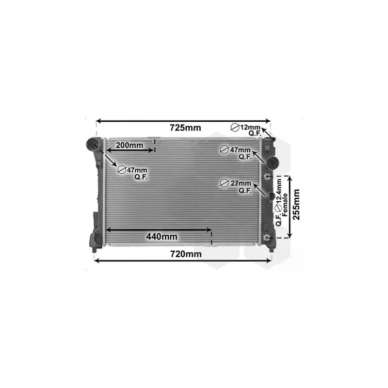 Radiateur, refroidissement du moteur VAN WEZEL 30002491