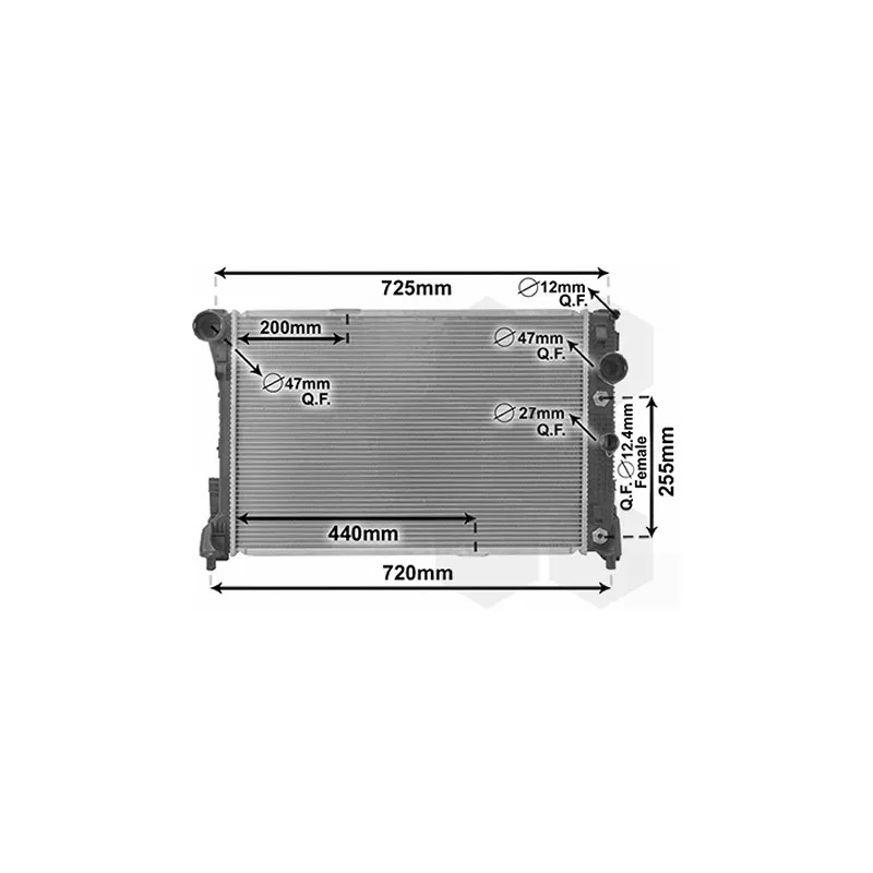 Radiateur, refroidissement du moteur VAN WEZEL 30002546