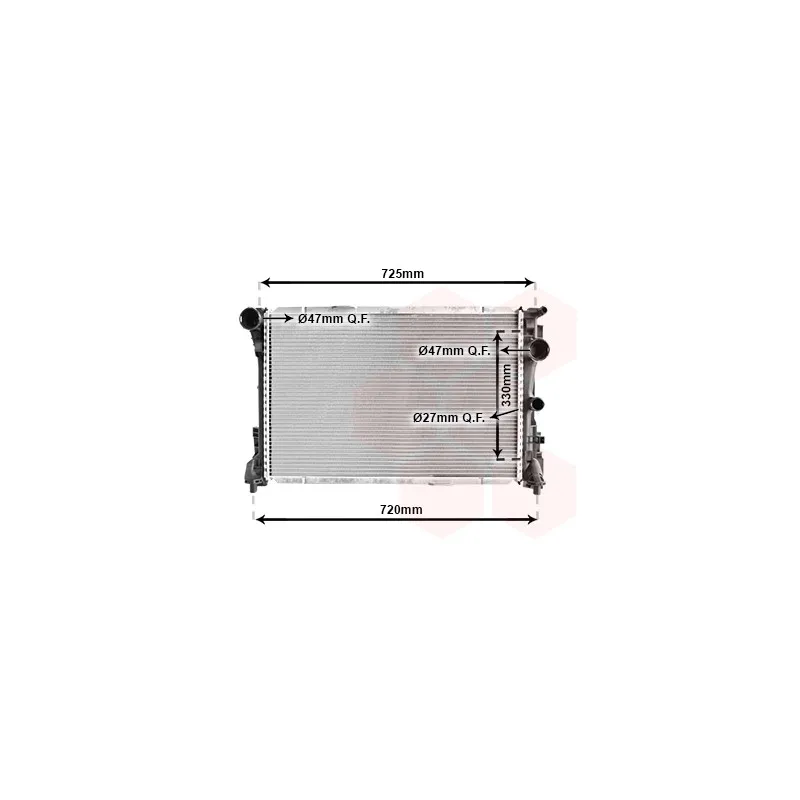 Radiateur, refroidissement du moteur VAN WEZEL 30002575