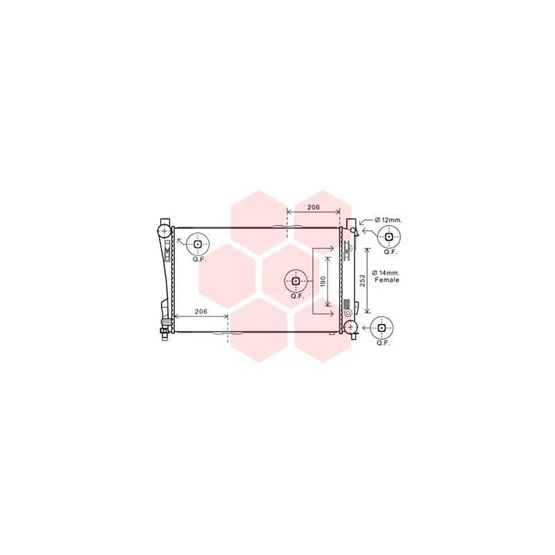 Radiateur, refroidissement du moteur VAN WEZEL 30002589