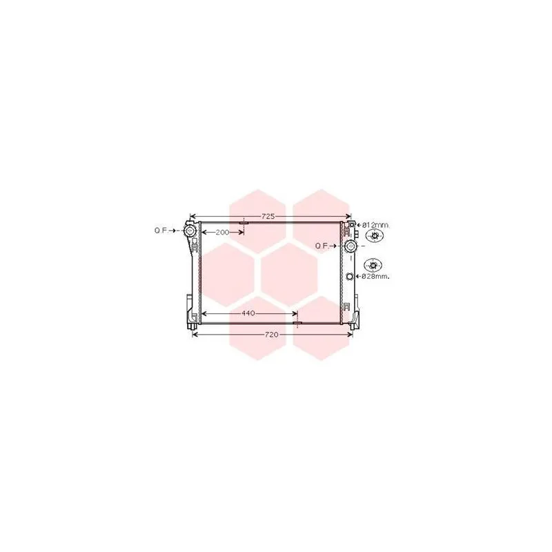 Radiateur, refroidissement du moteur VAN WEZEL 30002591