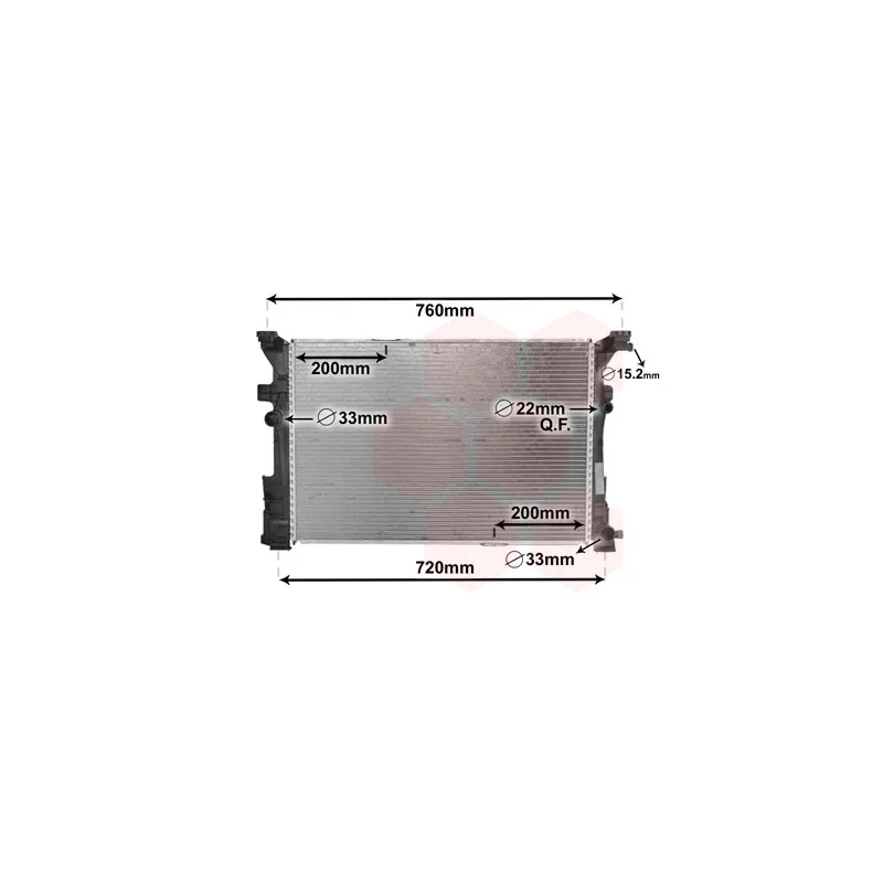 Radiateur, refroidissement du moteur VAN WEZEL 30002652