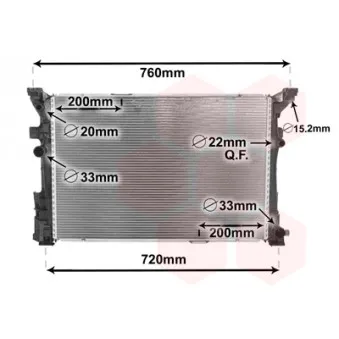 Radiateur, refroidissement du moteur VAN WEZEL 30002653